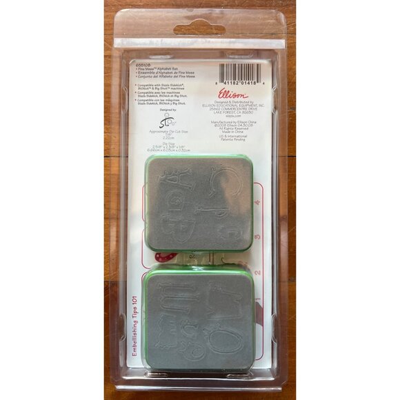 Sizzix Sizzlits 9 Dies Alphabet Set Fine Mess Uppercase & Lowercase 655108 - Picture 2 of 2